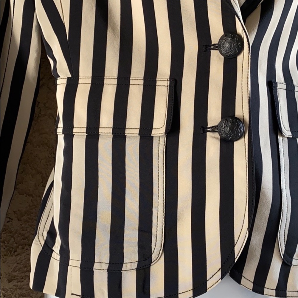 ALEX & ELI short set 2 silk striped designer brand blazer BETTLEJUICE - Picture 3 of 13